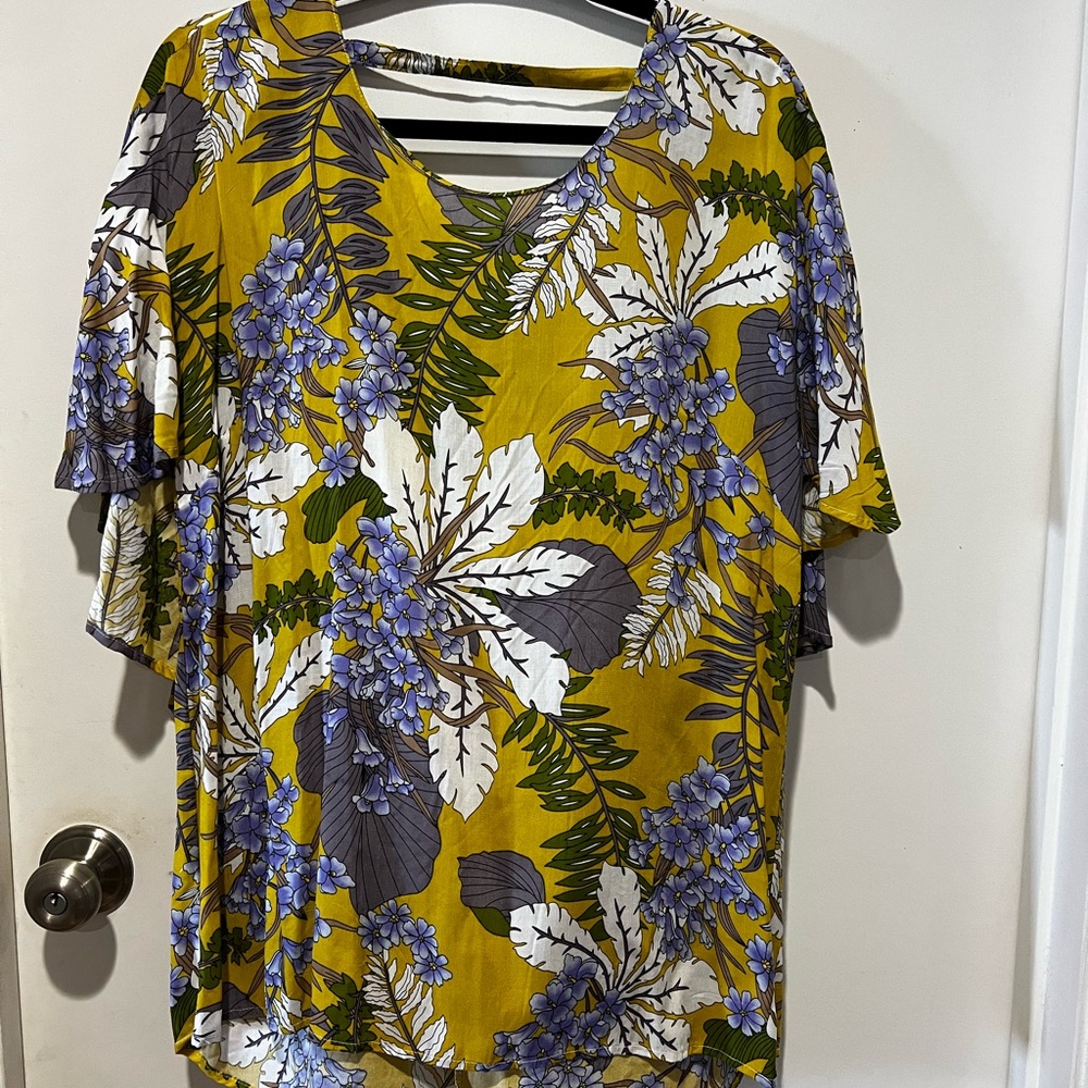 Coco + Carmen Yellow Floral Top